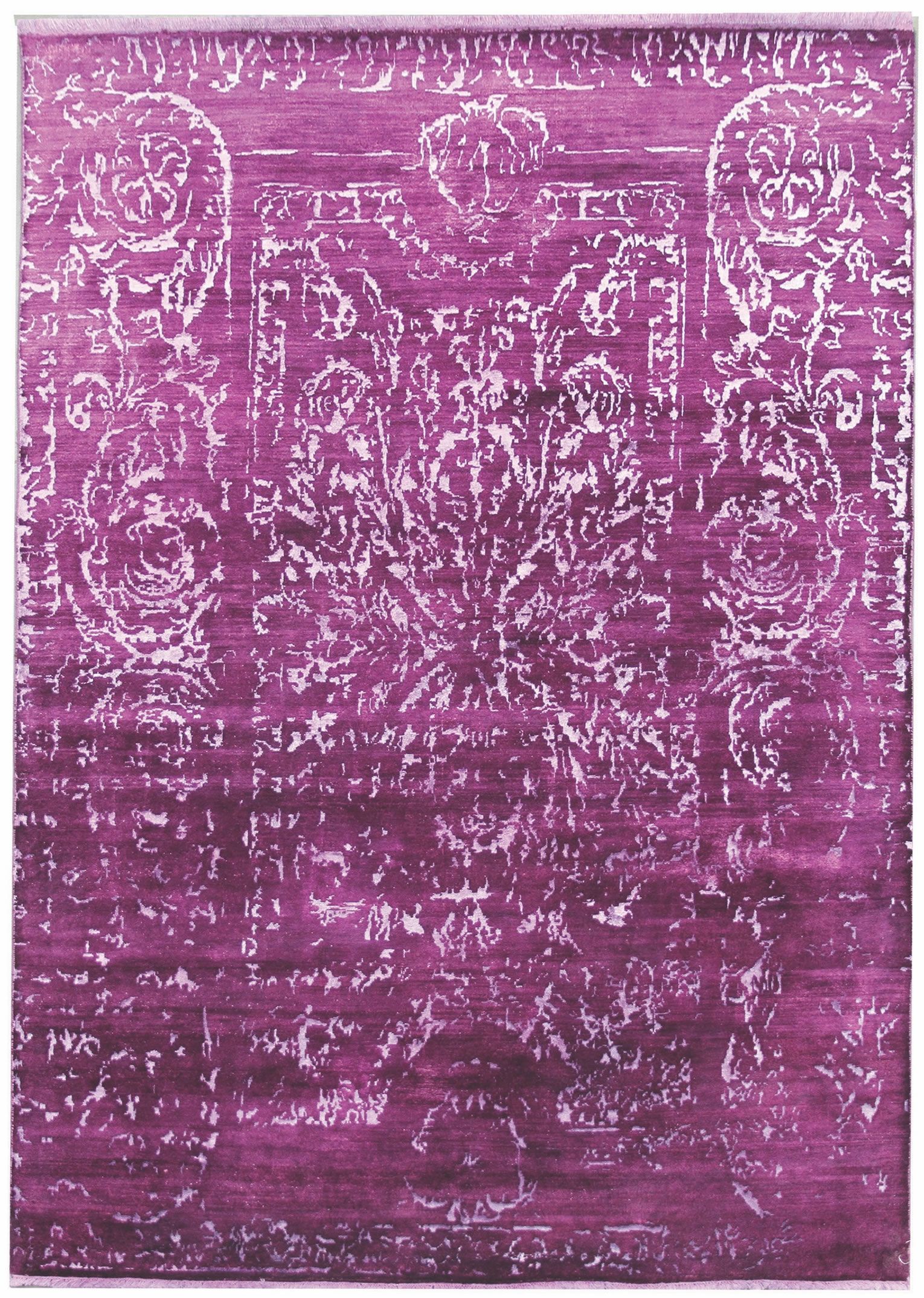 Diamond Carpets koberce Ručne viazaný kusový koberec Diamond DC-JK 2 Purple / silver (overdye) - 365x550 cm