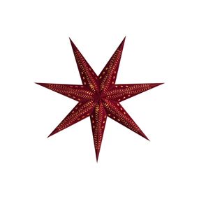 STERNTALER Sterntaler papierová hviezda zamat Ø 75 cm červená, papier, E14, 15W