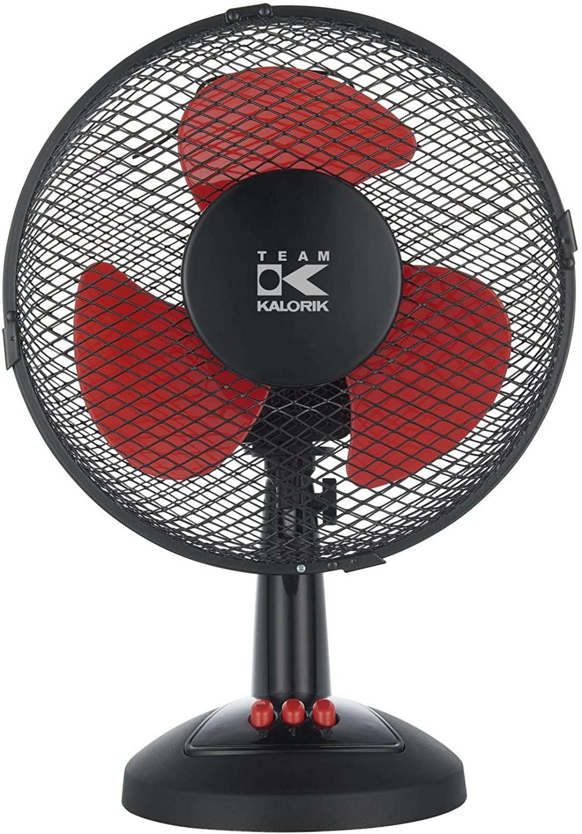 Exihand Stolní ventilátor KALORIK VT 1043RD, 23 cm, 30 W, černo-červený