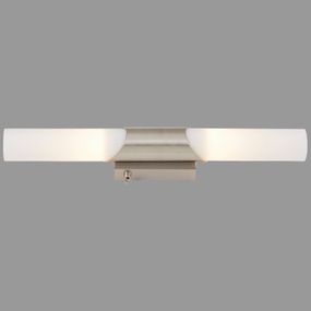Briloner Kúpeľňové nástenné svetlo Splash 2-pl. nikel matný, Kúpeľňa, kov, sklo, E14, 40W, L: 5 cm, K: 43.5cm