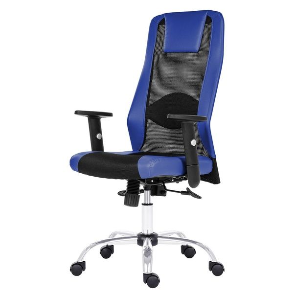Sconto Kancelárska stolička HARDING čierna/modrá