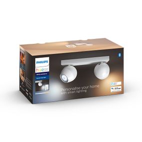 Philips Hue White Ambiance 8719514339064 BUCKRAM stropné bodové svietidlo 2xGU10 +SWITCH 2x5,5W/2x250lm 2200-6500K biela bluetooth