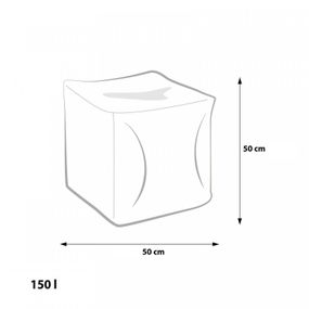 EF1036 Ecopuf Taburetka - CUBE - L ekokoža E11 - Tmavo modrá