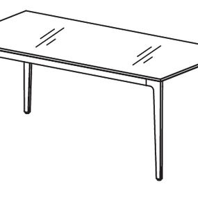 FREZZA - Kancelársky stôl ALPLUS - sklo