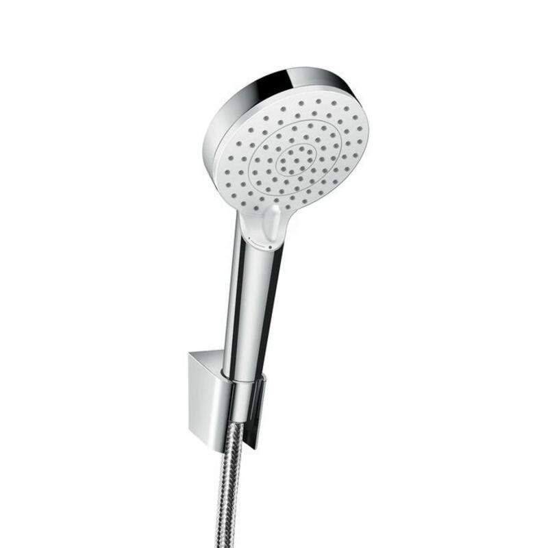 Hansgrohe Crometta - Set sprchovej hlavice, 2 prúdy, držiaku a hadice, EcoSmart, biela/chróm 26693400