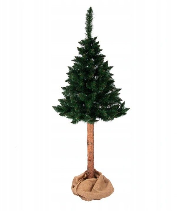 DomTextilu Nádherne hustá vianočná borovica na pni 160 cm 47860