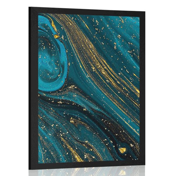 Plagát smaragdová abstrakcia - 60x90 black