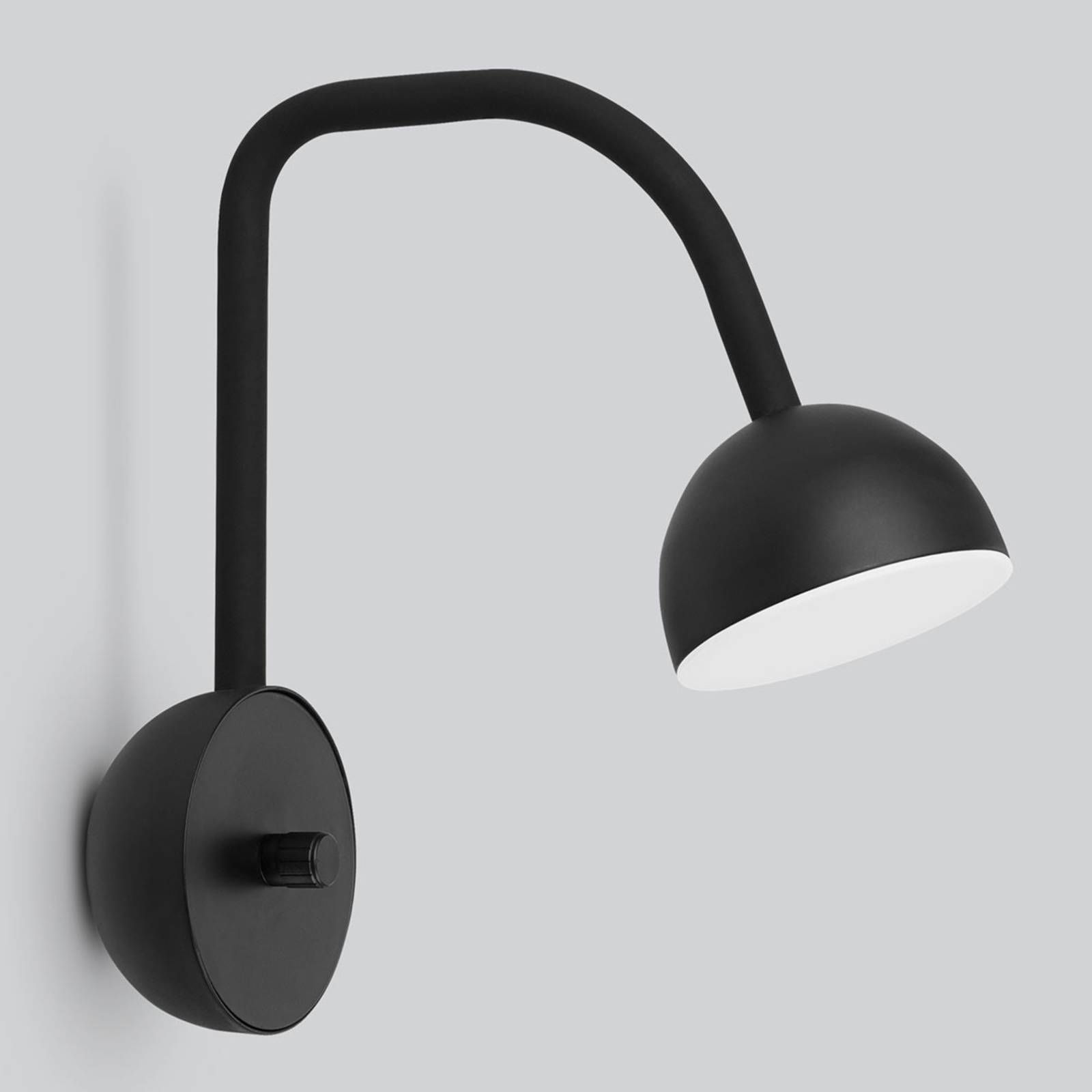 Northern Blush nástenné LED svetlo čierna, Obývacia izba / jedáleň, oceľ, silikón, 6W, Energialuokka: G, K: 28cm