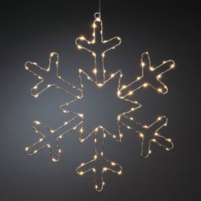 Konstsmide Christmas LED ozdobné svetlo Strieborná snehová vločka, kov, Energialuokka: G, P: 48 cm, L: 0.5 cm, K: 46.5cm
