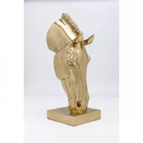 KARE Design Socha Busta Kůň - zlatá, 72cm