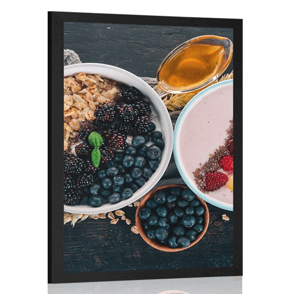 Plagát chutné variácie müsli - 60x90 black