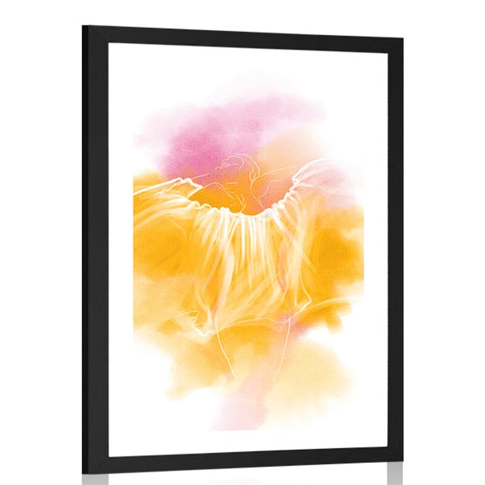 Plagát s paspartou ženská prirodzenosť - 40x60 black