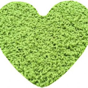 Koberec color shaggy srdce 120 cm - zelené jablko