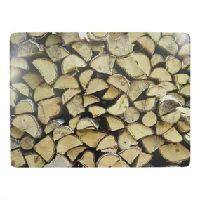 4ks pevné korkové prestieranie drevo Fireplace wood - 30 * 40 * 0,4 cm