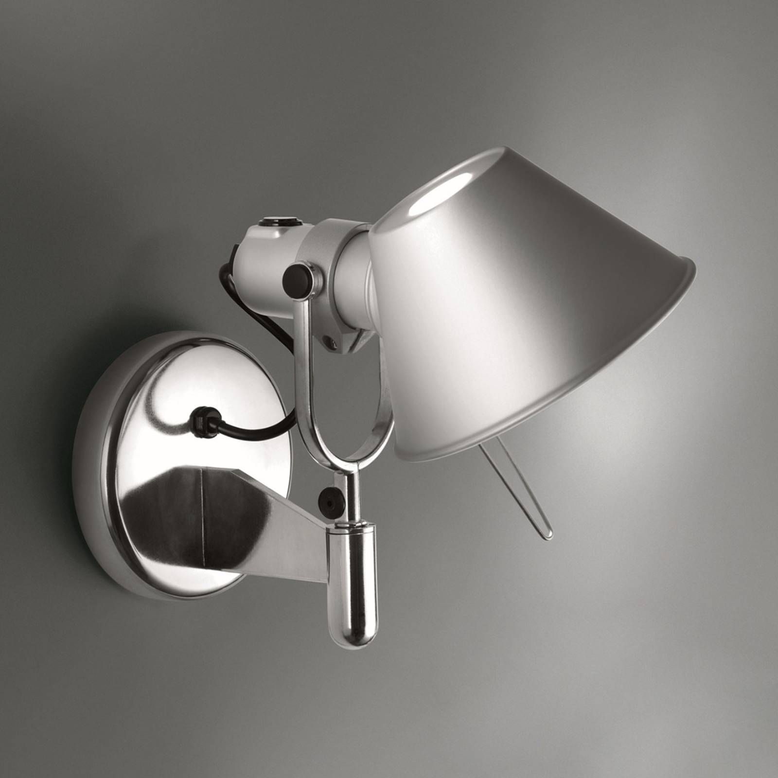 Artemide Nástenné svietidlo Tolomeo Faretto 3 000K, Obývacia izba / jedáleň, hliník, 10W, K: 23cm