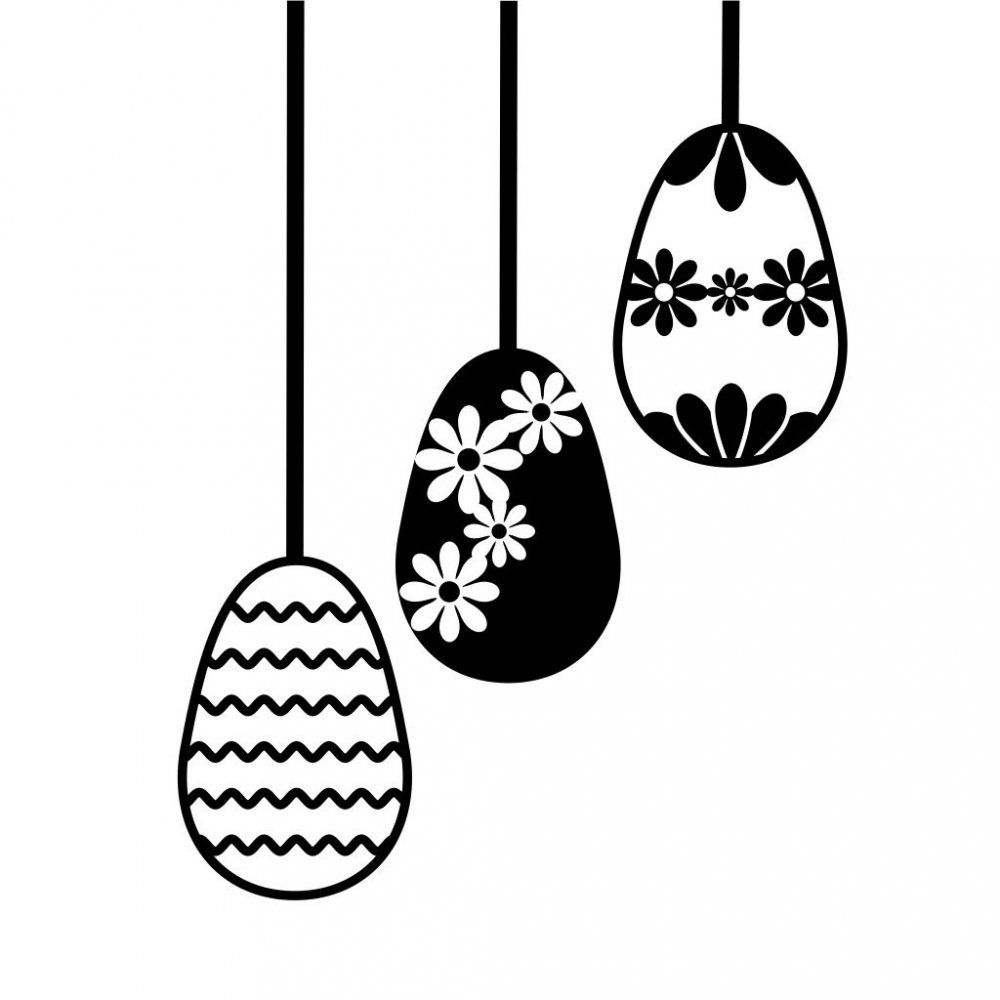 Pieris design Tradičné veľkonočné vajíčka - nálepky na okno studená zelená