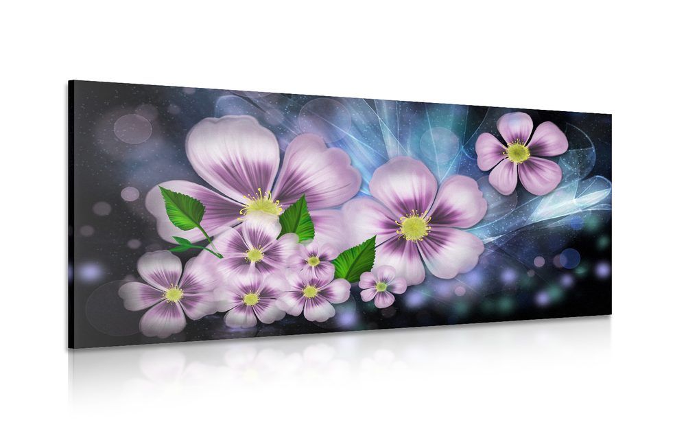 Obraz fantázia kvetov - 120x60
