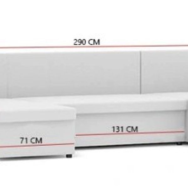 DomTextiluDomTextilu Sedacia súprava v tvare U MILTON sivo bielej 290 x 140 cm