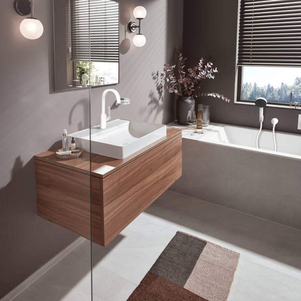 Hansgrohe Vivenis - Umývadlová batéria 210, s otočným výtokom, EcoSmart, matná biela 75032700