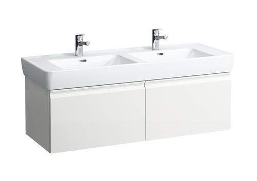 Laufen Pro - Umývadlová skrinka, 1220x450x390 mm, 2 zásuvky, matná biela H4830810954631