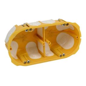 Plastová krabica dvojnásobná prístrojová KPL 64-50/2LD_NA; 138x68x50 mm E00053749