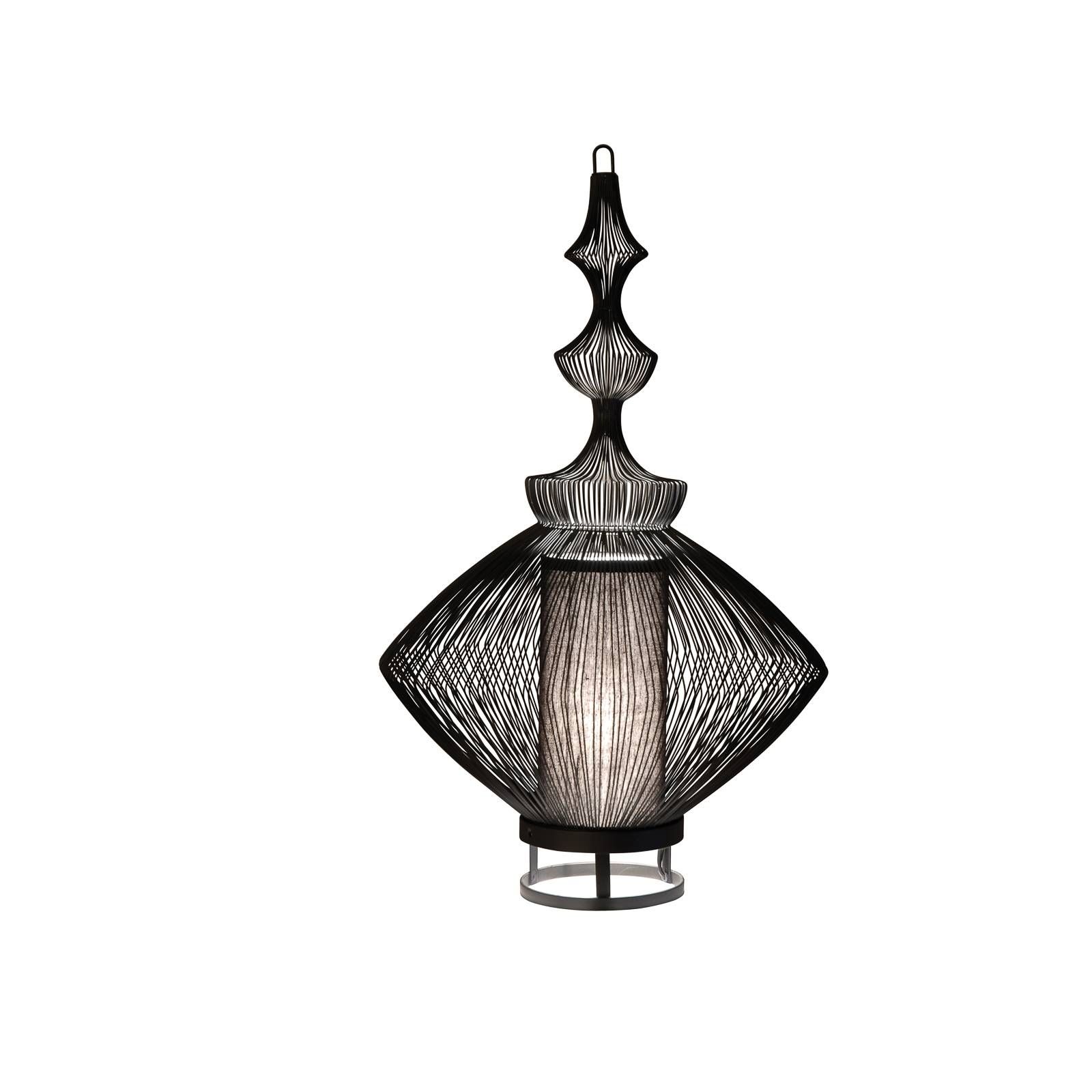 Forestier Opium stolná lampa, čierna, Obývacia izba / jedáleň, kov, E14, 40W, K: 62cm