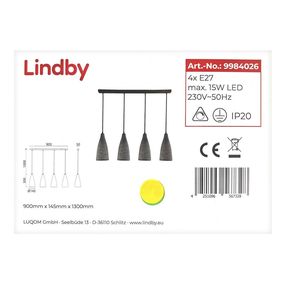 Lindby - Luster na lanku SANNE 4xE27/15W/230V