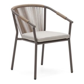 Béžová kovová záhradná stolička Xelida - Kave Home