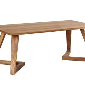 Estila Masívny škandinávsky jedálenský stôl Fjordar so šikmými tvarovanými nožičkami obdĺžnikový hnedý 180cm