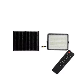 LED Vonkajší solárny reflektor LED/20W/3,2V 4000K čierna + DO