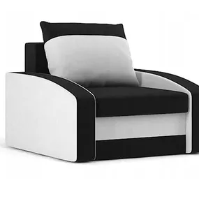 DomTextilu Dizajnové kreslo bielo-čiernej farby, 87 x 90 cm 58507