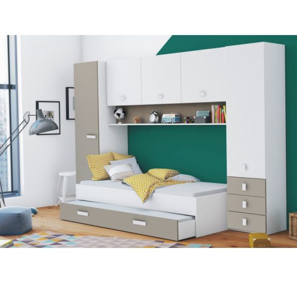 Jednolôžková posteľ Tidy 318617 90 90x200 cm - biela