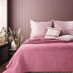 DomTextilu Ružový kvalitný jednofarebný prehoz na posteľ 220 x 240 cm 63673