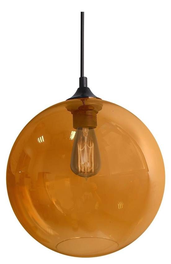 Závěsná lampa EDISON s nastavitelnou výškou Candellux Oranžová
