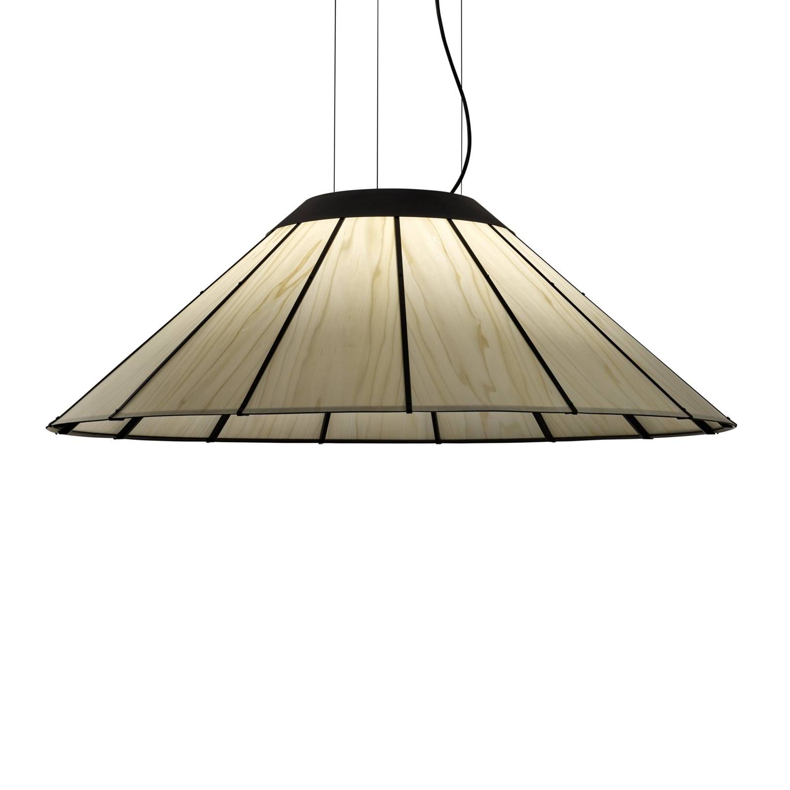 LZF LamPS Banga SM LED svietidlo, Ø 90 cm, slonovinová, Obývacia izba / jedáleň, drevená dyha, akryl, kov, 32W, K: 30cm