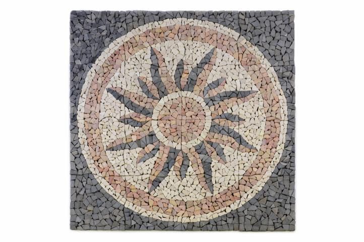 Divero Garth 765 mramorová mozaika - motív slnka 120x120 cm