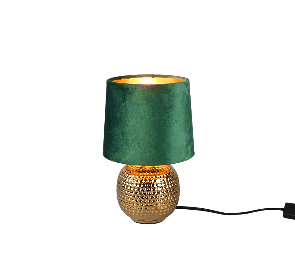 TRIO R50821015 SOPHIA stolná lampička D160mm 1xE14 zlatá, zelená