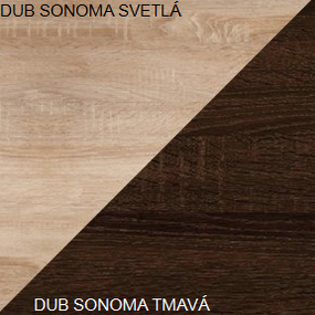 WIP Závesná polica VIKI  | 13 Farba: Dub sonoma svetlá / dub sonoma tmavá