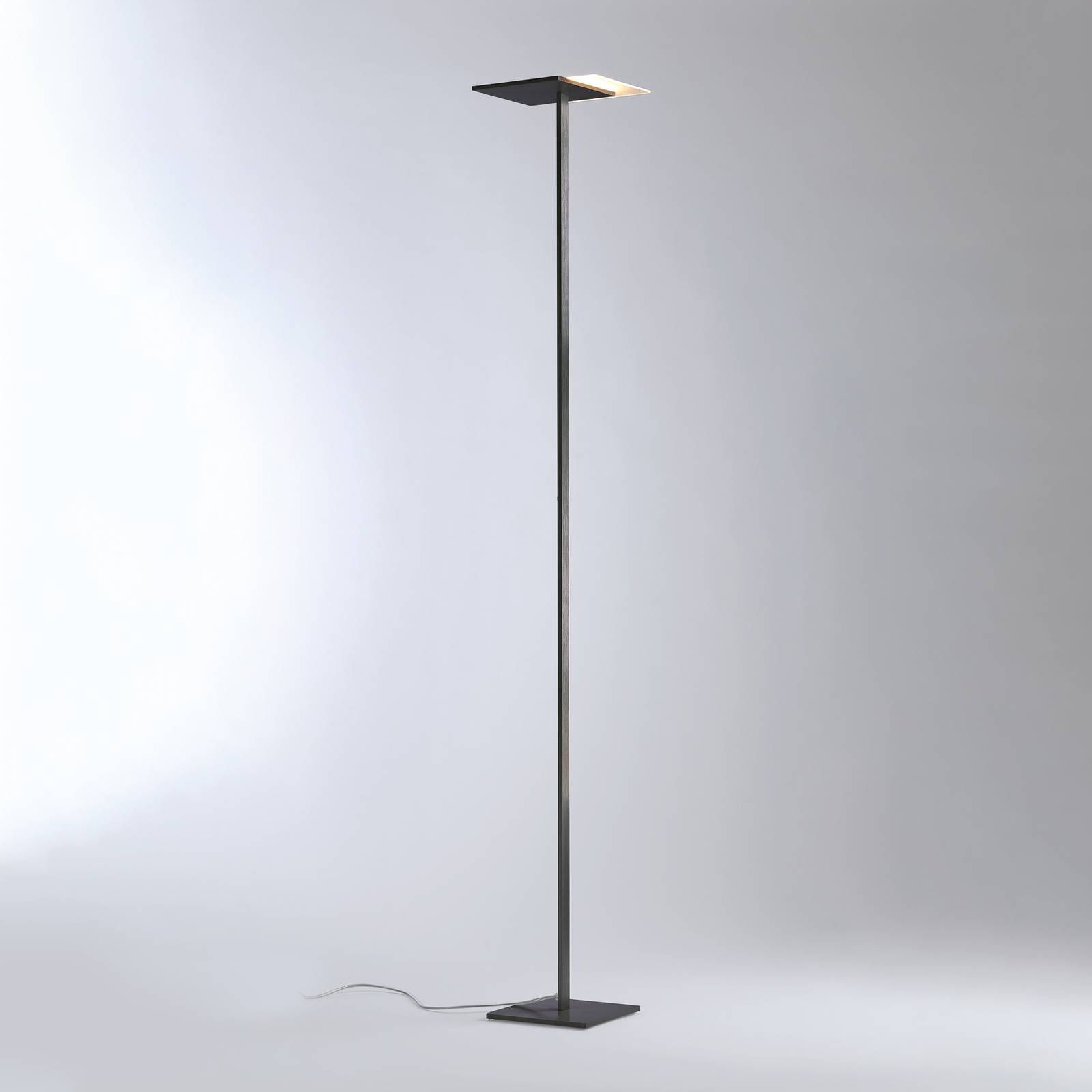 BOPP Bopp Flat stojaca LED lampa, stmievač antracit, Obývacia izba / jedáleň, hliník, sklo, 6.5W, L: 22 cm, K: 180cm