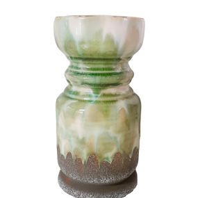 Keramický stojan na sviečku GREEN, 21 cm (L)