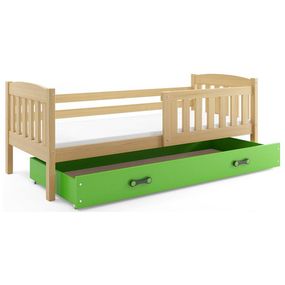 Detská posteľ KUBUS s úložným priestorom 80x160 cm - grafit Zelená