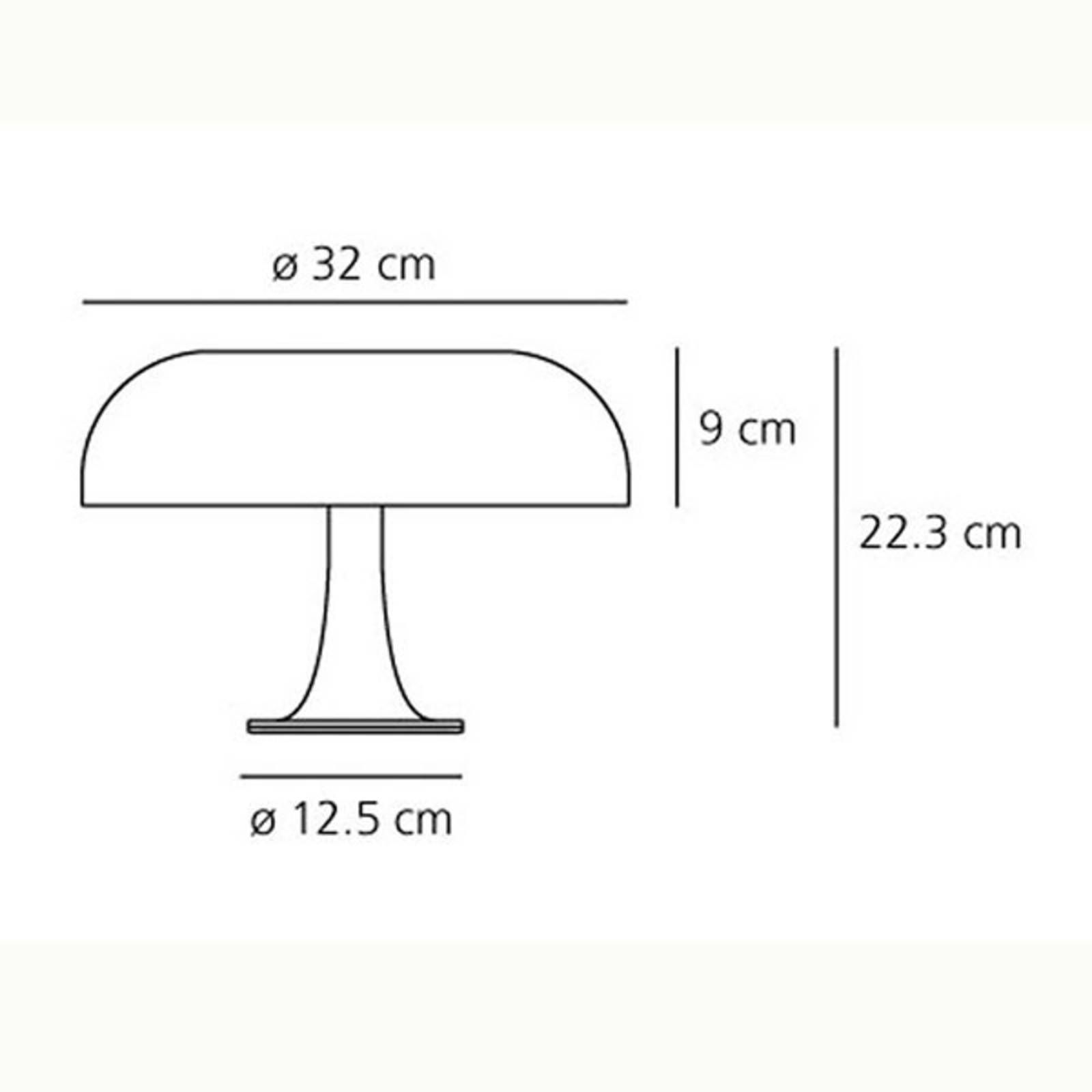 Artemide Dizajnová stolná lampa Nessino, oranžová, Obývacia izba / jedáleň, polykarbonát, E14, 20W, K: 22.3cm