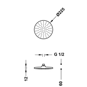 Tres - Stropné sprchové kropítko z nerez. ocele so systémom proti usadeninám vod. kameňa 13431513