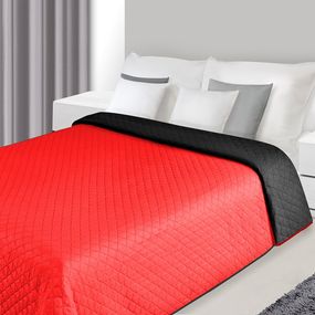 Prehoz na posteľ 260x230cm Alex (červená + čierna)
