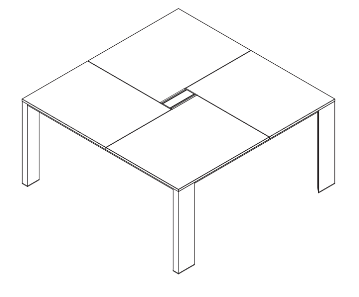 FREZZA - Rokovací stôl ONO 160x160 cm