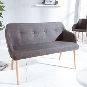 Dizajnová lavica Sweden tmavo sivá