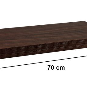 Nástenná polica STILISTA VOLATO - tmavé drevo 70 cm