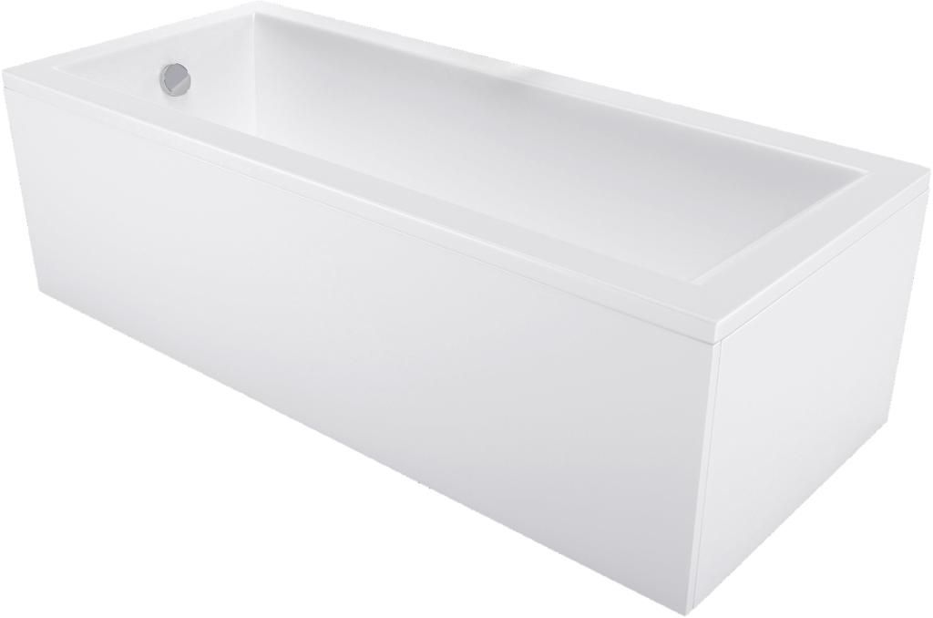 MEXEN/S - Cubik obdĺžniková vaňa 150 x 70 cm s panelom, biela 55031507000X