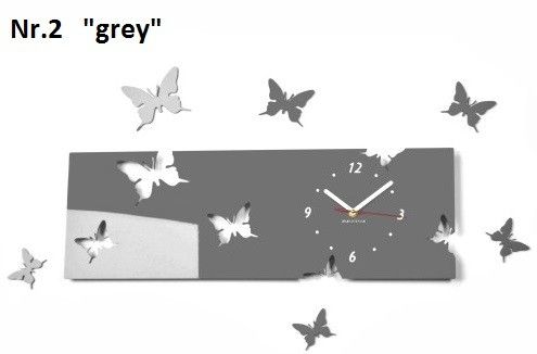 DomTextilu Motýle nástenné hodiny z akrylového skla 7834-21297