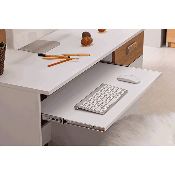 PC stôl, biela/dub nash, EGO L10